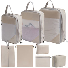 8 Pack Travel Storage Organizer Bags for Cosmetics, Clothes & Shoes